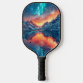 Mountain Sunset aan het meer - Custom Name Pickleball Paddle (Voorkant)