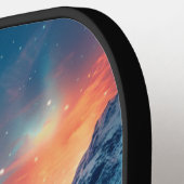 Mountain Sunset aan het meer - Custom Name Pickleball Paddle (Links Detail)