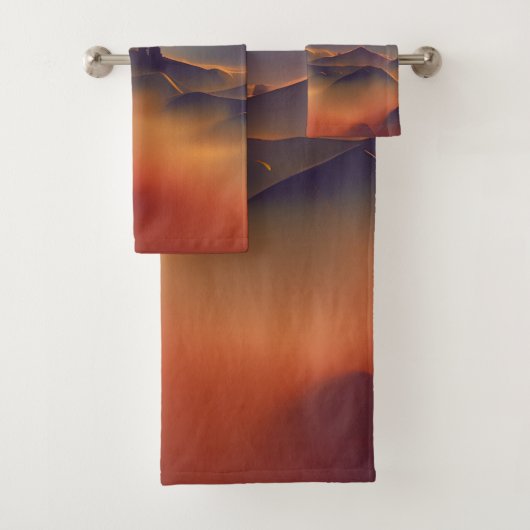 Mountain Sunset Bad Handdoek (Insitu)