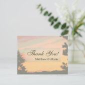 Mountain Sunset bedankt Briefkaart (Staand voorkant)