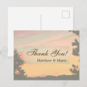 Mountain Sunset bedankt Briefkaart (Voorkant / Achterkant)