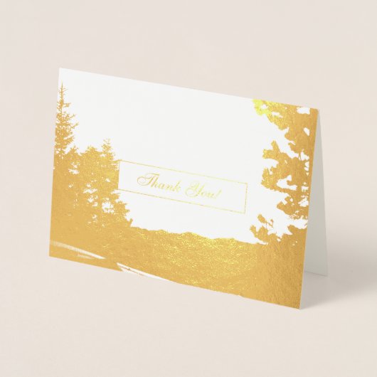 Mountain Sunset bedankt Folie Kaarten (Voorkant)