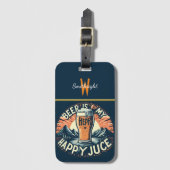 Mountain Sunset Bier Bagagelabel (Voorkant (verticaal))