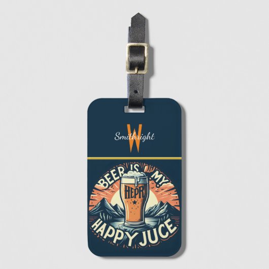 Mountain Sunset Bier Bagagelabel (Voorkant (verticaal))