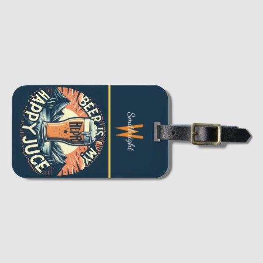 Mountain Sunset Bier Bagagelabel (Voorkant (horizontaal))