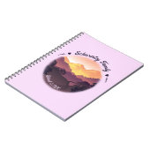  Mountain Sunset Boerderij Retraite Paarse Notitieboek (Linkerzijde)