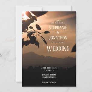 Mountain Sunset bruiloft uitnodiging