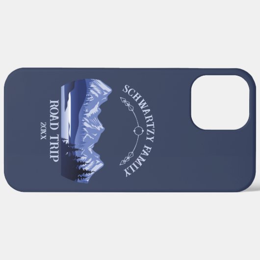 Mountain Sunset buitenmeer Retreat blauw Case-Mate iPhone Case (Achterkant / Rechts)