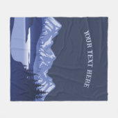 Mountain Sunset buitenmeer Retreat blauw Fleece Deken (Voorkant (Horizontaal))