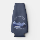  Mountain Sunset buitenmeer Retreat blauw Flesjeskoeler (Voorkant)