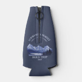  Mountain Sunset buitenmeer Retreat blauw Flesjeskoeler (Achterkant)