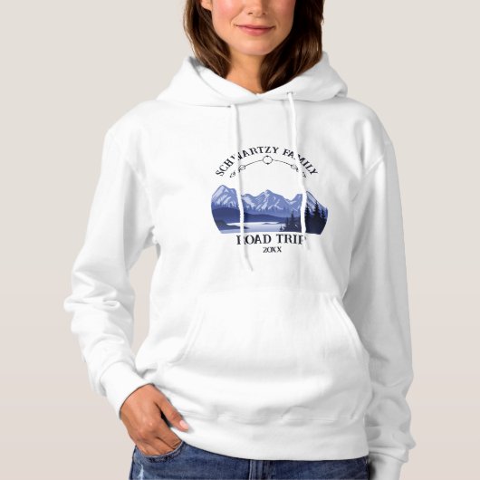  Mountain Sunset buitenmeer Retreat blauw Hoodie (Voorkant)