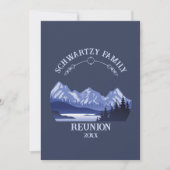  Mountain Sunset buitenmeer Retreat blauw Kaart (Voorkant)