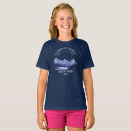  Mountain Sunset buitenmeer Retreat blauw T-shirt