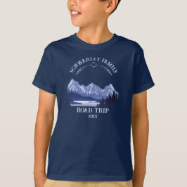  Mountain Sunset buitenmeer Retreat blauw T-shirt