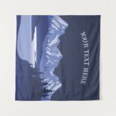 Mountain Sunset buitenmeer Retreat blauw Wandkleed (Voorkant (horizontaal))