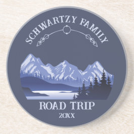  Mountain Sunset buitenmeer Retreat blauw Zandsteen Onderzetter