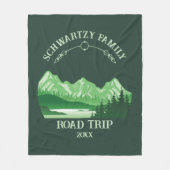  Mountain Sunset buitenmeer Retreat groen Fleece Deken (Voorkant)