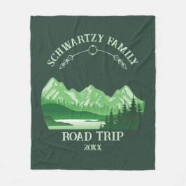 Mountain Sunset buitenmeer Retreat groen Fleece Deken