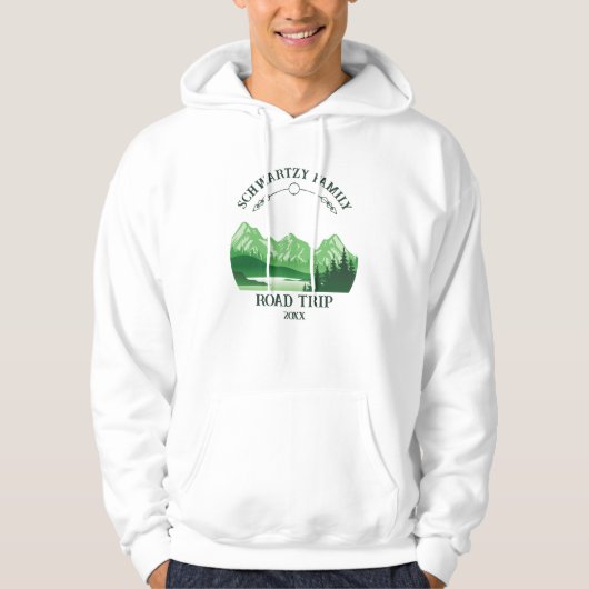  Mountain Sunset buitenmeer Retreat groen Hoodie (Voorkant)