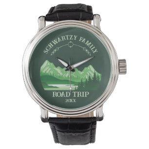  Mountain Sunset buitenmeer Retreat groen Horloge
