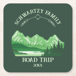 Mountain Sunset buitenmeer Retreat groen Kartonnen Onderzetters