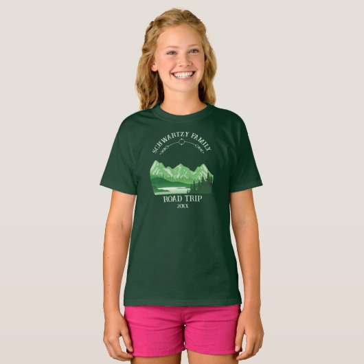  Mountain Sunset buitenmeer Retreat groen T-shirt (Voorkant volledig)