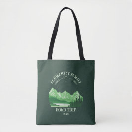Mountain Sunset buitenmeer Retreat groen Tote Bag