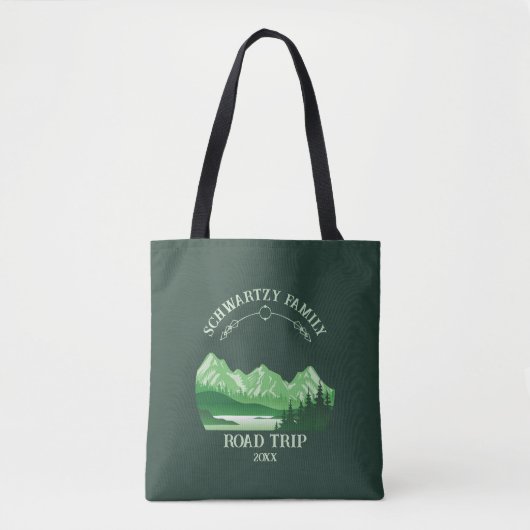  Mountain Sunset buitenmeer Retreat groen Tote Bag (Voorkant)