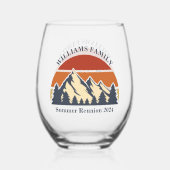 Mountain Sunset Cabin  Gezinsreünie Wijnglas Zonder Voet (Voorkant)