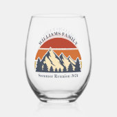 Mountain Sunset Cabin  Gezinsreünie Wijnglas Zonder Voet (Achterkant)