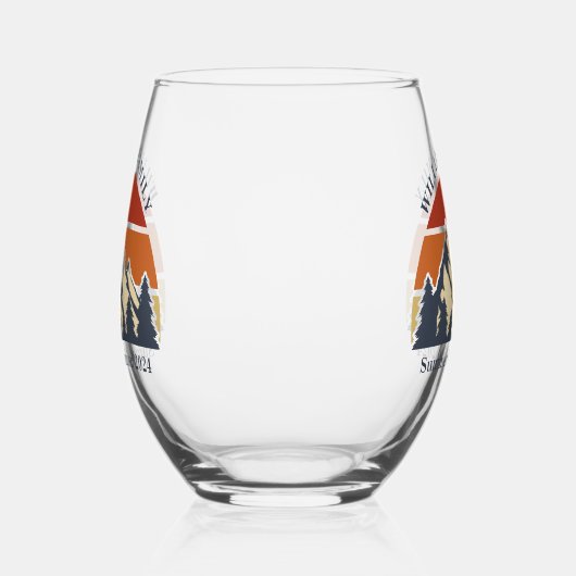 Mountain Sunset Cabin  Gezinsreünie Wijnglas Zonder Voet (Rechts)