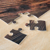 Mountain Sunset Cabin Serenity Puzzel Legpuzzel (Zijkant)