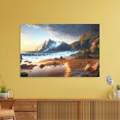 Mountain Sunset Canvas Afdruk (Insitu (Woonkamer))
