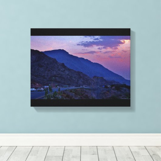 Mountain Sunset Canvas Afdruk (Insitu (Houten vloer))