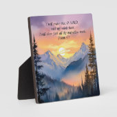 Mountain Sunset Christelijke Plaque Fotoplaat (Voorkant)