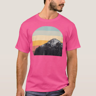Mountain Sunset Circle Outdoor Natuur wandelpad T-shirt