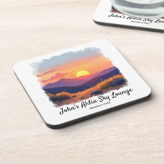 Mountain Sunset Drink Onderzetter (Linkerzijde)