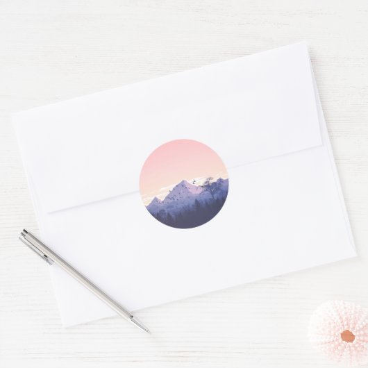 Mountain Sunset Envelope Seal Stickers (Envelop)