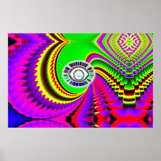 Mountain Sunset Eye (woorden toevoegen) Poster (Voorkant)