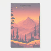 Mountain Sunset Forest Landschap Aangepast Post-it® Notes (Voorkant)
