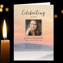 Mountain Sunset Foto's Viering van het leven Begra Programma