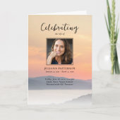 Mountain Sunset Foto's Viering van het leven Begra Programma (Voorkant)