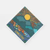 Mountain sunset gepersonaliseerde camping picknick servet (Hoek)