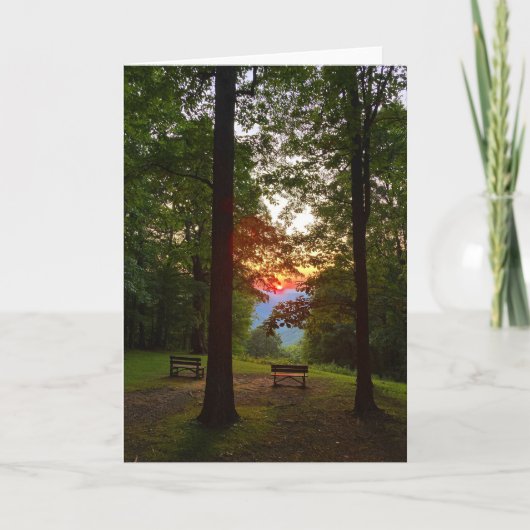 mountain sunset greeting card (blank inside) kaart (Voorkant)