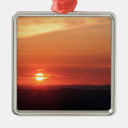 Mountain Sunset in Shenandoah Metalen Ornament (Voorkant)