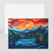Mountain Sunset Lake Landscape Abstract Briefkaart (Voorkant / Achterkant)