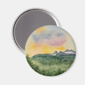 Mountain Sunset Magnet (Voorkant / Achterkant)