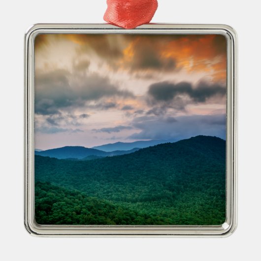 Mountain Sunset Metalen Ornament (Voorkant)