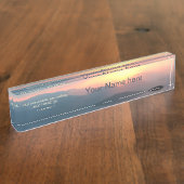 Mountain Sunset: Mtns die Muir Sjabloon bellen Naambordje (Zijkant)